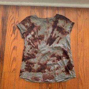 Wonder nation gray and brown bleached short sleeve T-shirt - size 7 to 8